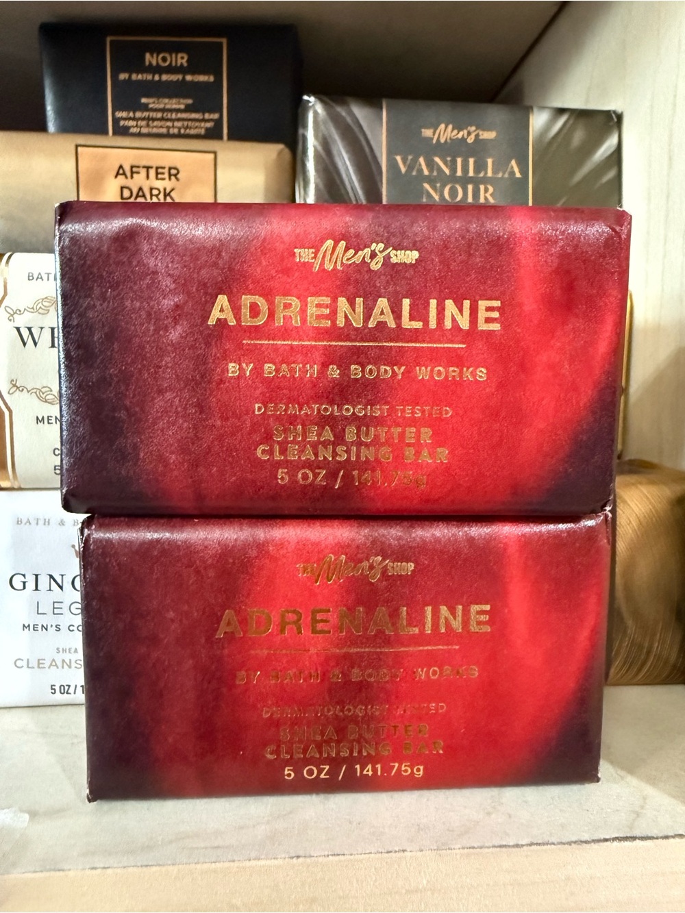 2 Bath & Body Works The Men's Shop Adrenaline Shea Butter Cleansing Bar - Red